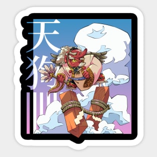 Japanese Art Style Yokai Tengu Sticker